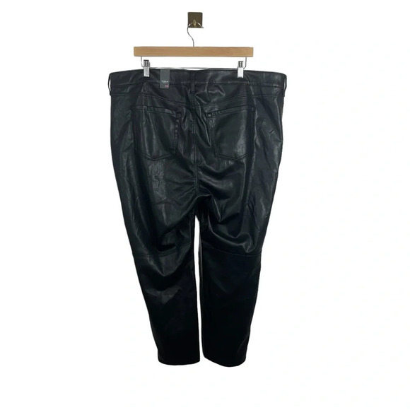NWT Torrid Perfect Skinny Faux Leather High Rise Pant in Deep Black Size 22 - Picture 13 of 17